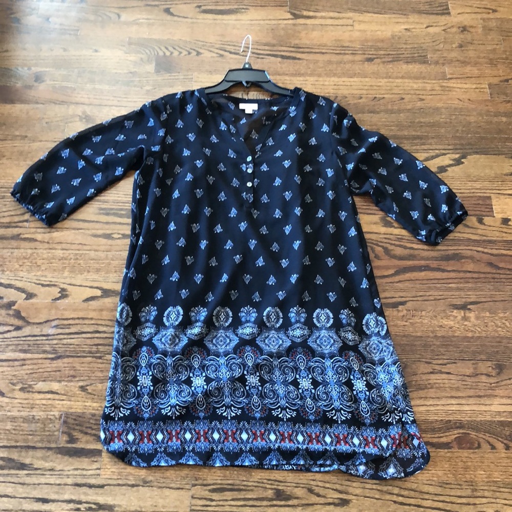 J.Jill Layered 3/4 Sleeve Tunic Top / Dress!